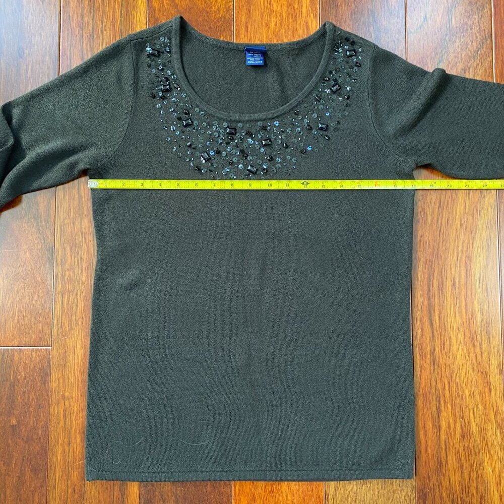 Basic Editions Sweater Pullover Embellished Sequi… - image 8